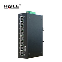 Commutateur Ethernet industriel non géré HAILE 8 ports 10/100 Mbps DC12-58V en alliage d'aluminium sans ventilateur IP40 Commutateur POE rapide pour CCTV