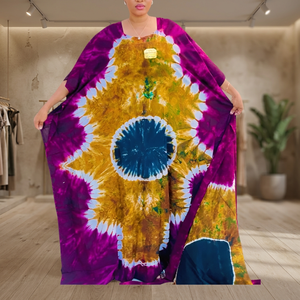New Fashionable V-Neck <b>Loose</b> Ethnic Style <b>Dress</b> Summer Print Plus Size Women's Casual <b>Dress</b> Direct From Indian Suppliers - Product Image 2