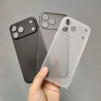 Coque de téléphone ultra-fine mate en PP pour iPhone 18 Series, protection de l'appareil photo surélevée de 0,6 mm, coque de téléphone ajustée et fine