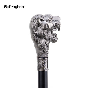 Bastón de Metal Silver Lion Script Killer con Punta de Goma, Accesorio para Caballero - Product Image 4