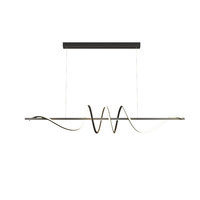 Suspension de restaurant JACKSUN - Style minimaliste moderne, design linéaire long, éclairage LED pour salle à manger, table, comptoir de bar