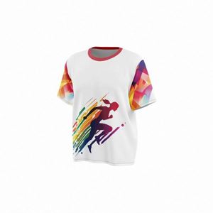 T-shirts de sport vierges pour hommes en sublimation 100 % polyester, personnalisables, haute qualité, maille respirante, manches courtes, écologiques, séchage rapide - Product Image 2