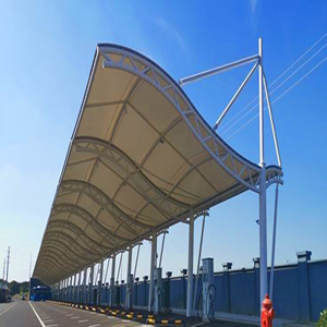 Estructura de Techo de Membrana Tensada para Exteriores con Marco de Acero y Techo Alto, de PVC y PVDF, para Arquitectura de Toldos y Marquesinas de Aeropuertos - Product Image 6