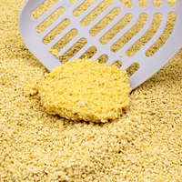 Litière pour chat à base de millet à absorption instantanée, biodégradable, anti-éclaboussures, agglomération dure, sans désordre, douce pour les pattes de chat, sans poussière