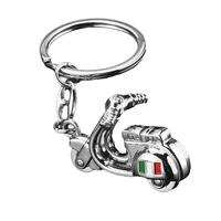 Porte-clés créatif vintage Turbo en alliage métallique, style dessin animé, mousqueton pour sacs à dos, moto, voiture