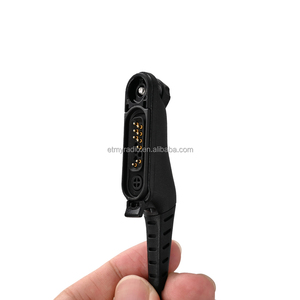 Auricular PTT Negro en Forma de G con Cancelación de Ruido, Micrófono con Clip para Walkie Talkie, para Comunicación de Seguridad, Compatible con Radio R7 - Product Image 3