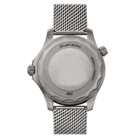 Montres-bracelets pour hommes en acier inoxydable rond de 5 mm 20 mm avec mouvement à remontage manuel en titane et cristal saphir antireflet 2024