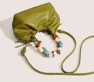 Nouveau sac à main en PU perlé, sac à main rétro en cuir souple, sac bandoulière grande capacité - Product Image 4