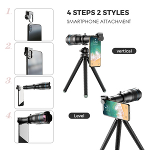 Produits de haute qualité <span class=keywords><strong>Apexel</strong></span> Objectif de caméra télescopique <span class=keywords><strong>60X</strong></span> Monoculaire Clip universel pour téléphone Objectif zoom téléobjectif <span class=keywords><strong>60X</strong></span> - Product Image 5