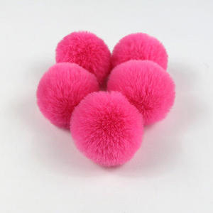 Faux Rex lapin boule de fourrure 4cm pompon pour bricolage pendentifs ornementaux couleur mélangée pompons <span class=keywords><strong>2022</strong></span> usine petite taille classique cadeau personnalisé - Product Image 2