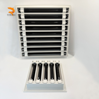 Diffuseur d'air linéaire carré en aluminium moderne et durable, installation facile pour les systèmes CVC de bureaux, entrepôts et salons