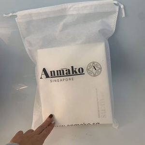 Low MOQ Custom Logo Printed Non-Woven <b>Drawstring</b> Bag Polypropylene Sneakers Dust Bag for Clothing Socks Shoe <b>Pouch</b> Promotion - Product Image 6