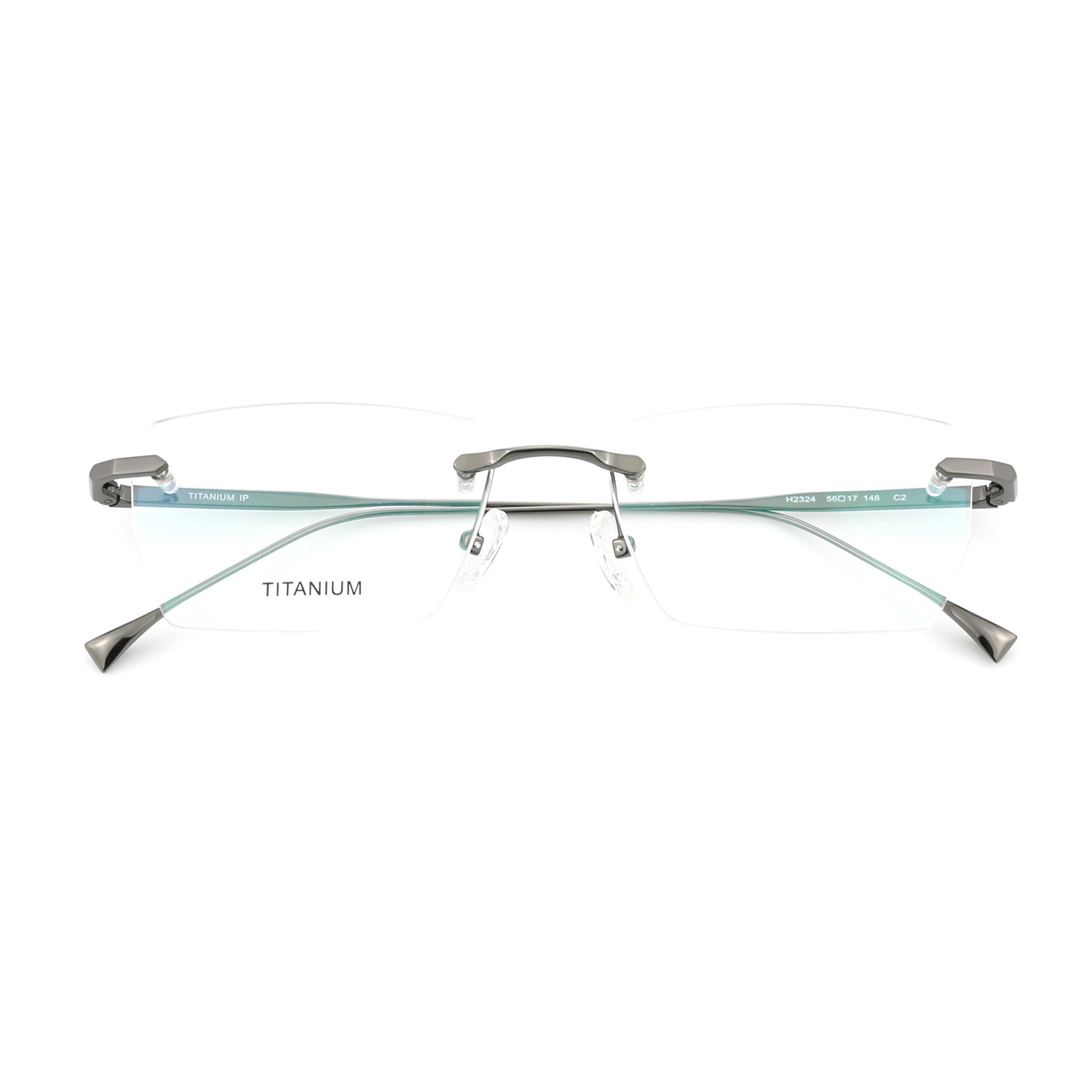rimless eyeglass frame