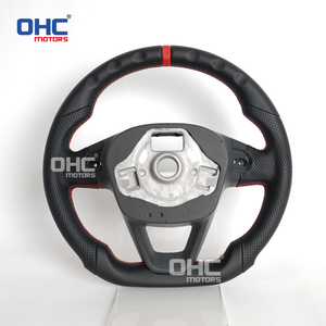 Volant en Cuir Intégral en Stock EU pour <span class=keywords><strong>Cupra</strong></span> Seat <span class=keywords><strong>Leon</strong></span> Mk3 2013-2019 avec Trous pour Palettes - Product Image 5