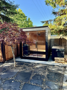 Construction extérieure de luxe en cèdre rouge Cabine de sauna Chauffage rapide Réchaud 15kw Infrarouge lointain moderne pour stations de ski <span class=keywords><strong>Forêt</strong></span> Vapeur sèche - Product Image 3