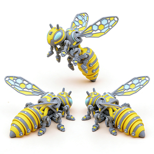 Figura Coleccionable Articulada de Abeja Cibernética, Decoración de Escritorio con Diseño Detallado para un Regalo Único o un Acento de Oficina - Product Image 3
