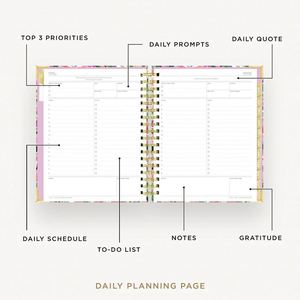2026 Custom Printing Gold Foil Logo Spiral Binding A5 Eco-Friendly Paper Agenda <b>Goal</b> <b>Planner</b> Daily Weekly Diary Manifestation - Product Image 2