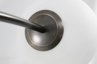 Lámpara Colgante XZ Vintage de Doble Bombilla, Bola de Cristal, Cobre Negro, LED, para Isla de Cocina, Lámpara Colgante de Metal