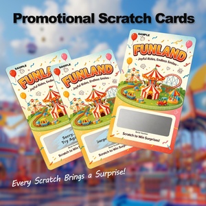 Full Color Digital Printing Custom Board Business Scratch Off <b>Cards</b> Gift <b>Cards</b> for Amusement Park Promotion - Product Image 4