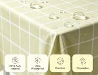 Nappe jetable anti-taches 60 x 84 pouces, lot de 6, en plastique PEVA, pour mariage et fête d'anniversaire