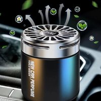 Parfum de voiture solide de luxe avec parfum de citron, matériau métallique, éclairage ambiant pour une élimination efficace des odeurs