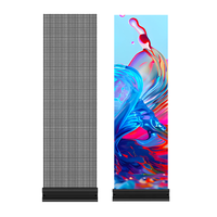 Panel LED Holografik Kaca P3.91 Full Color Digital Signage untuk Iklan Jendela Kaca Supermarket
