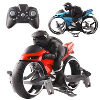 Çocuk Rc arazi hava uçan motosiklet 2.4Ghz 4-Axis 360 derece dönme Drone elektrikli yarış dublör oyuncak motosikletler