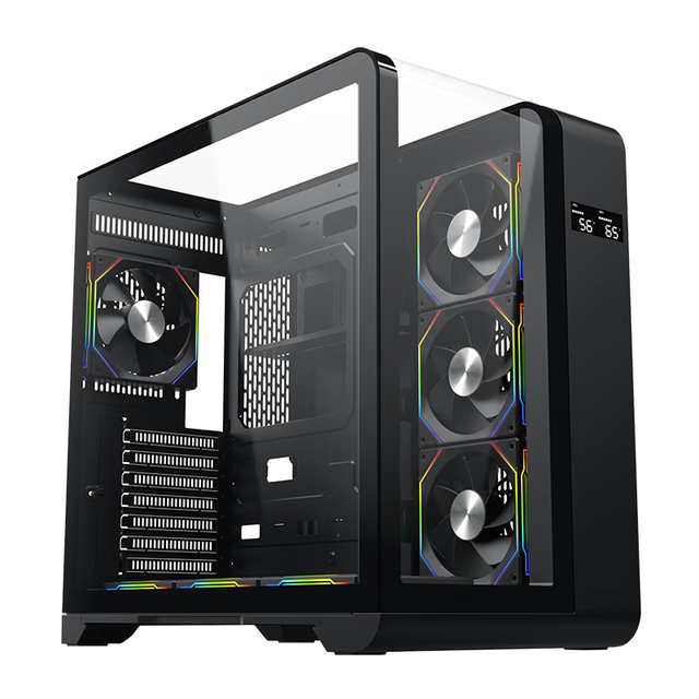 OEM ATX M-ATX Gaming PC Cases Computer Case PC with Temperature Display Tempered Glass