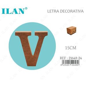 Ilan Lettera Decorativa in Legno V 15Cm Decorazione da Parete - Product Image 1
