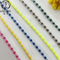 Ruban de dentelle en coton tricoté personnalisé en gros, avec logo imprimé, pompon coloré et boule moelleuse, pour couture