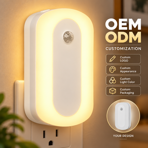 Veilleuse à détecteur de mouvement en promotion, lumière blanche chaude 2700K, 3 niveaux de luminosité, prise murale LED pour chambre d'enfant - Product Image 1