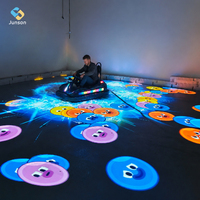 Jeu de combat immersif de karting : Voiture de collision électrique à dérive avec projecteur interactif pour course de voitures en salle de jeux