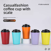Gobelets isolés chauds de 12oz avec doublure Cremic Tasse à café de voyage Tasse à vide en acier inoxydable Gobelet à café à double paroi réutilisable