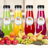 Bouteille en Plastique Réutilisable de 350 ML (12 oz) avec Impression Personnalisée pour Jus et Boissons Maison, Contenants Transparents avec Bouchons Scellés Anti-Fraude