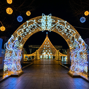 Fournisseur en gros d'arches lumineuses LED de Noël en Chine, usine d'éclairage de décoration de festival commercial en extérieur - Product Image 1