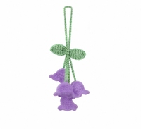 Accessoires de suspension pour rétroviseur de voiture, fleur de lys, tricotée à la main en laine, moderne, mignonne, décorative, pendentif au crochet