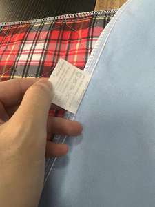 Almohadilla de orina suave reutilizable para perros, colcha lavable de uso diario para mascotas, almohadilla de orina roja y azul a cuadros - Product Image 5