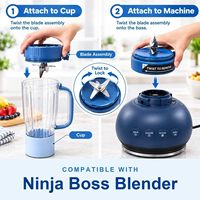 Base de lame de rechange pour mixeur, ensemble de 8 lames en acier inoxydable, support de lame pour mixeur NJ BOSS série DB351