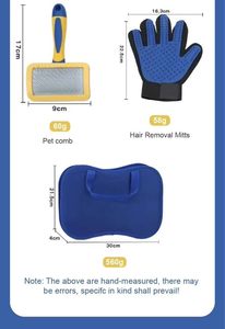 Kit de toilettage en plastique : Coupe-ongles, Peigne démêlant, Brosse lissante, Brosse à poils, Lime à ongles, Brosse de toilettage pour animaux, Ensemble de nettoyage - Product Image 3