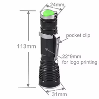 Pour Ultrafire haute puissance T6 LED lampe de poche tactique en alliage d'aluminium USB Rechargeable IP55 étanche