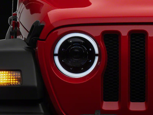 Phares LED MP Concepts <span class=keywords><strong>Apollo</strong></span>, boîtier noir, lentille transparente pour Jeep Wrangler JL 2018 à 2024 - Product Image 4