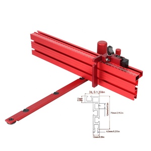 Regla de ángulo con tope de guía y ensamblaje de sierra para sierra de mesa y fresadora, herramientas de carpintería DIY, material de aluminio - Product Image 3