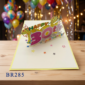 Carte Pop-up 3D Anniversaire 30 Ans Viet-craft Tendance Actuelle, Chiffre 3D, Vœux Faits Main en Papier, Couleur et Taille Personnalisables, Décoration Maison - Product Image 2