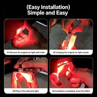 Projecteur de logo de porte de voiture à LED, lumière de bienvenue, lumière fantôme laser, compatible avec les classes S W220, SL R230, CL W215.