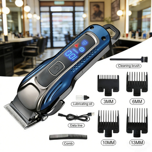 Cortadora <span class=keywords><strong>de</strong></span> <span class=keywords><strong>Pelo</strong></span> Eléctrica Profesional con Pantalla LCD, Recortadora <span class=keywords><strong>de</strong></span> Precisión, Alta Velocidad, Uso Doméstico, Cuchillas <span class=keywords><strong>de</strong></span> Acero Inoxidable - Product Image 2