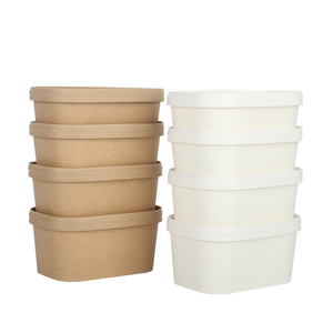 Para LOKYO Square Kraft Paper Lunch Bento Bowl Food Grade Custom Take Away Container con relieve disponible Blanco Marrón para Noo - Product Image 3