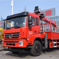 Camion de transport SHACMAN DFAC RHD/LHD 4X2 avec grue montée, moteur Weichai, grue télescopique hydraulique 8T haute efficacité en Russie