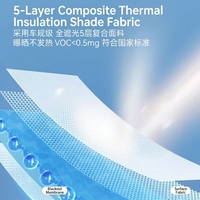 Pare-soleil électrique de luxe à commande vocale XPeng G6-G7 en tissu composite, protection toutes saisons, isolation thermique et anti-UV
