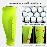 Protège-tibias en nid d'abeille pour le football, le basketball, les protège-tibias anti-chute, les chaussettes de protection pour enfants et adultes