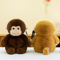 Boneka Monyet Lucu Berbagai Ukuran Warna Campur, Bantal Boneka Kapuk Isi Kapas PP, Hadiah Ulang Tahun Liburan, Mainan Mesin Cakar, Mainan Pasangan yang Menenangkan
